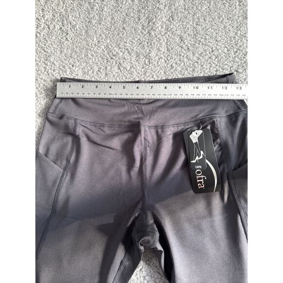 Sofra Women's Essential Workout Active Running Capri Leggings W/Side Pockets S - Picture 7 of 12